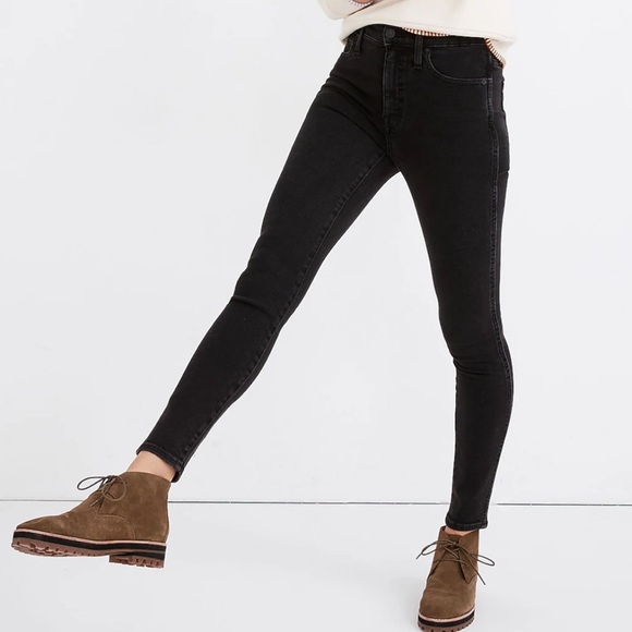 Madewell Denim - NWT Madewell Petite 10” High Rise Starkey Wash Black Skinny Denim Jeans 23P